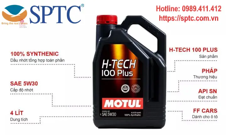 Những ưu điểm nổi bật của dầu động cơ Motul H-Tech 100 Plus 5W-30