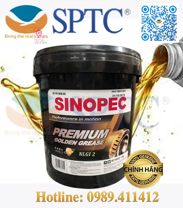 Hình ảnh: Mỡ bôi trơn Sinopec Premium Golden Grease NLGI 2