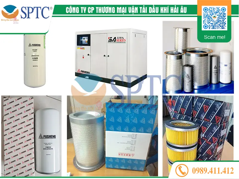 Đại lý cấp 1 phân phối Vật tư phụ tùng spare parts cho máy nén khí Fusheng tại Hải Phòng và các tỉnh Miền Bắc